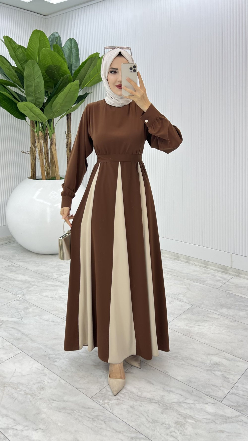 Robe Perle Marron
