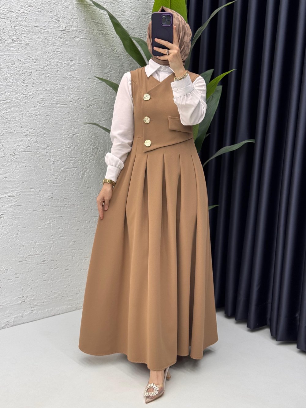 Robe Afita Caramel
