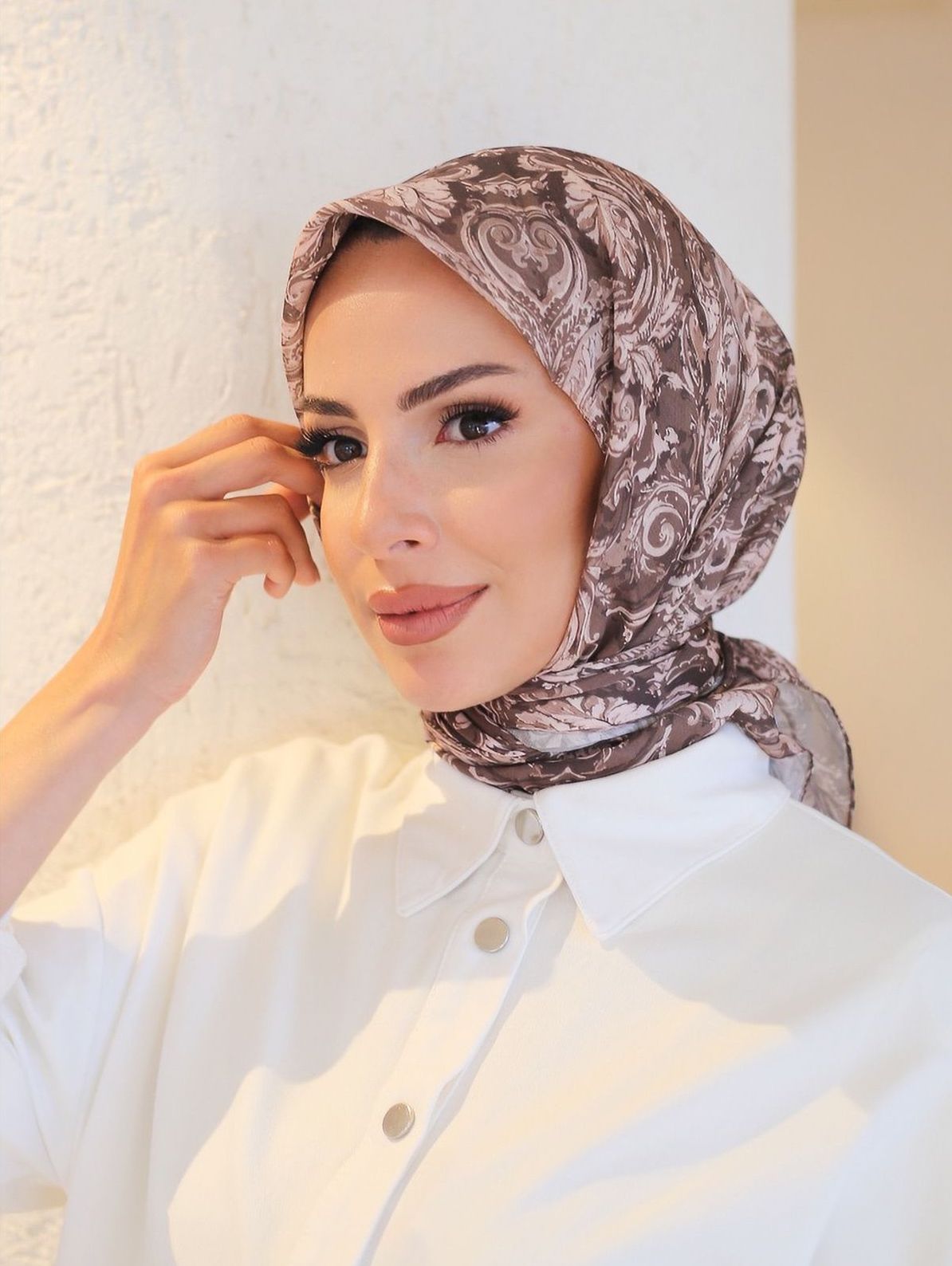 Ebruli Eşarp Bronze