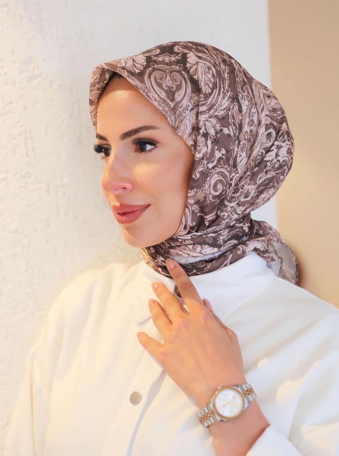 Ebruli Eşarp Bronze