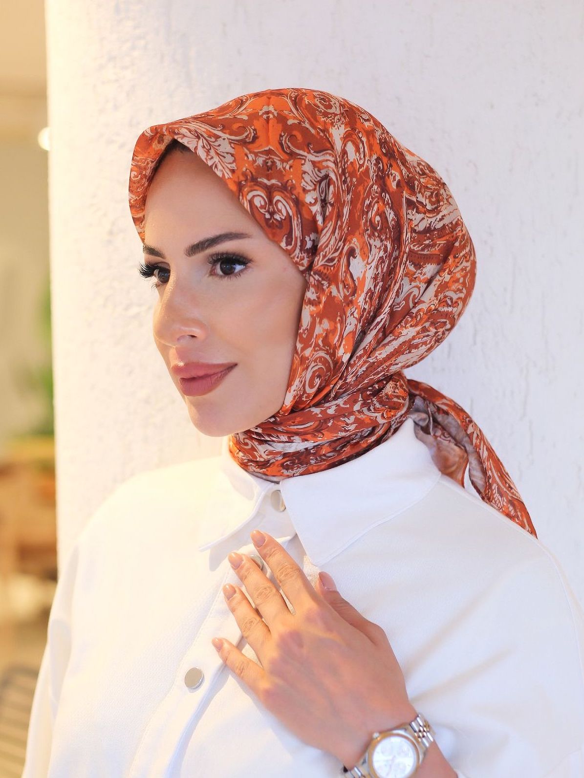 Ebruli Eşarp Orange