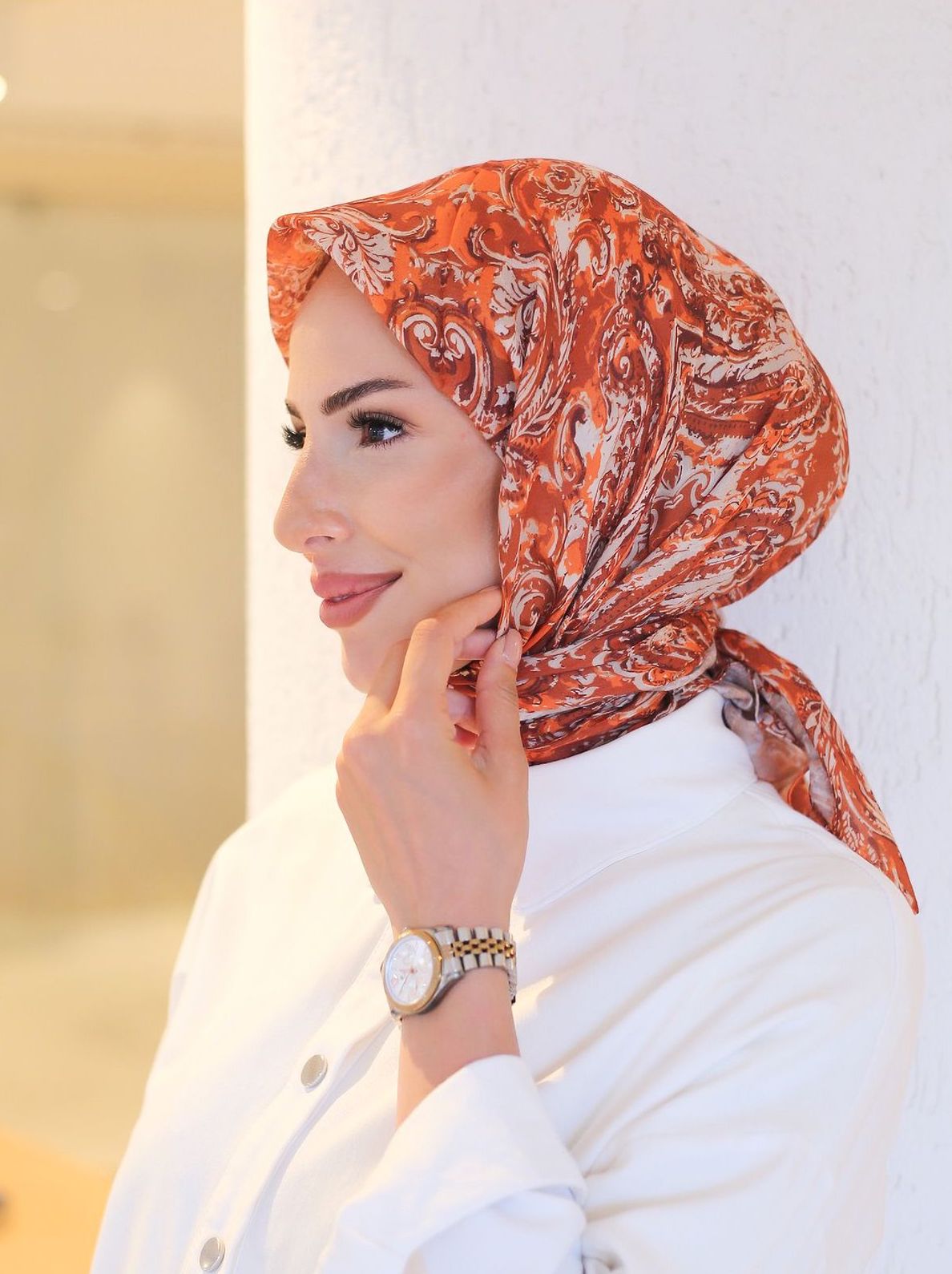 Ebruli Eşarp Orange