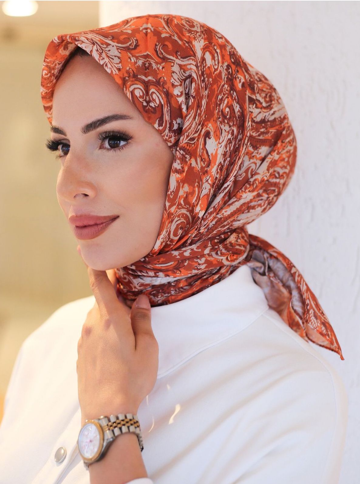 Ebruli Eşarp Orange