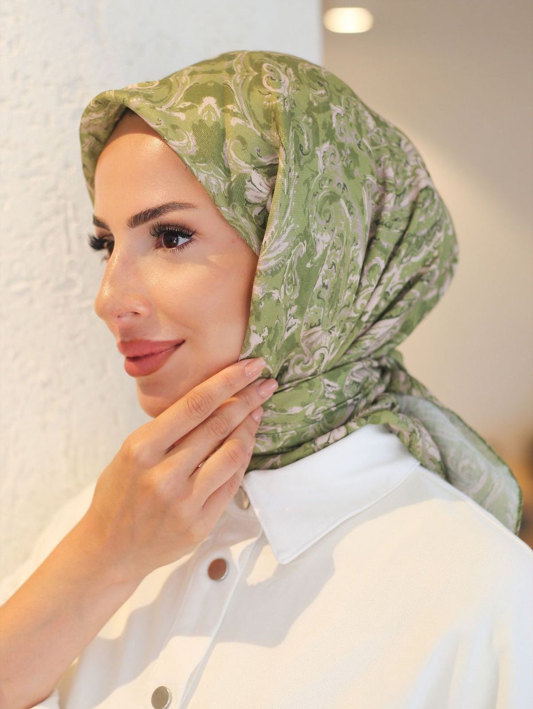 Ebruli Eşarp Vert