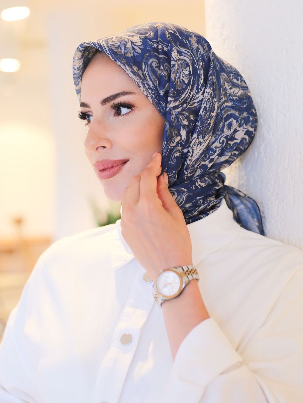 Ebruli Eşarp Marine