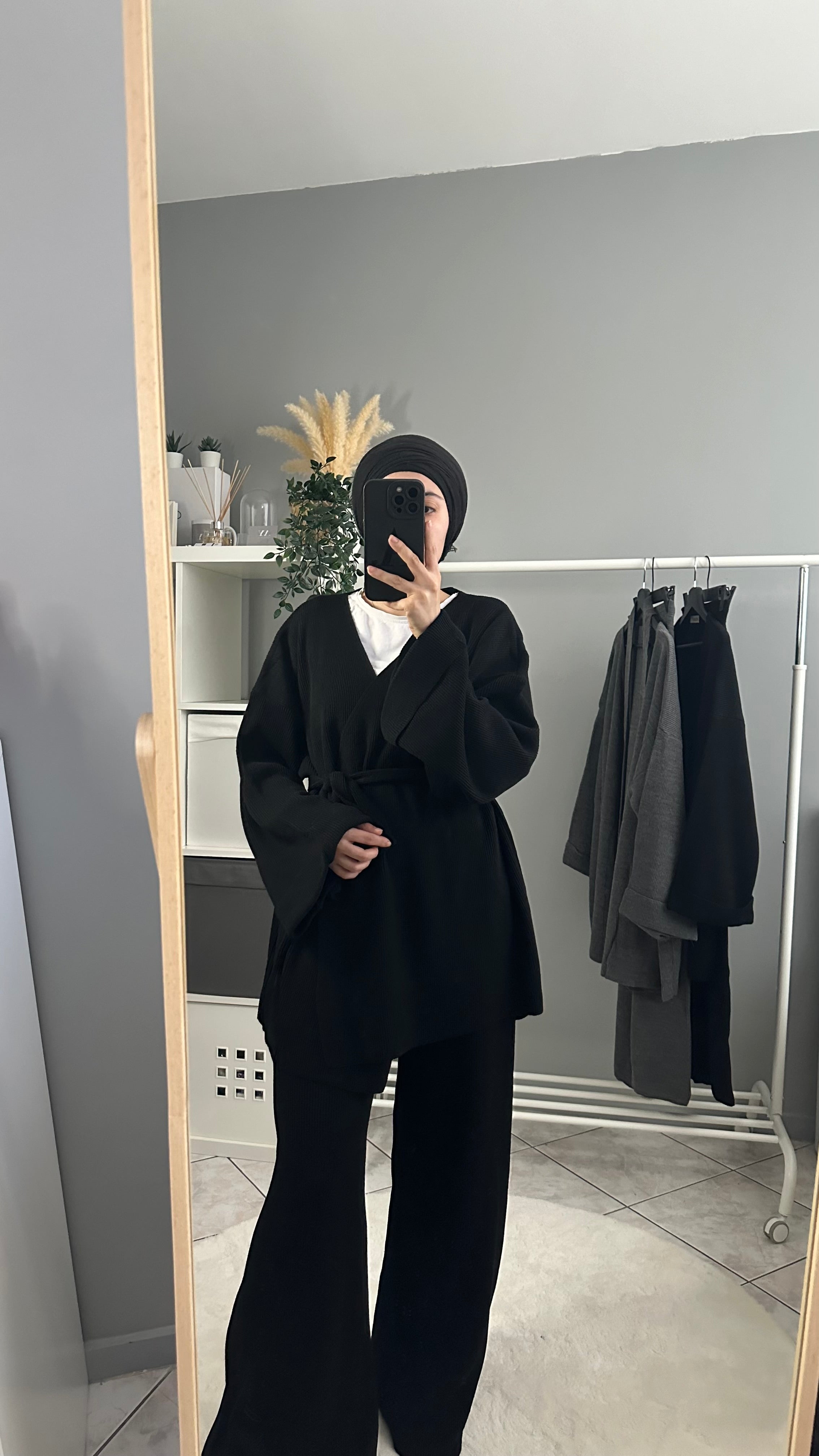 ensemble en maille noir 