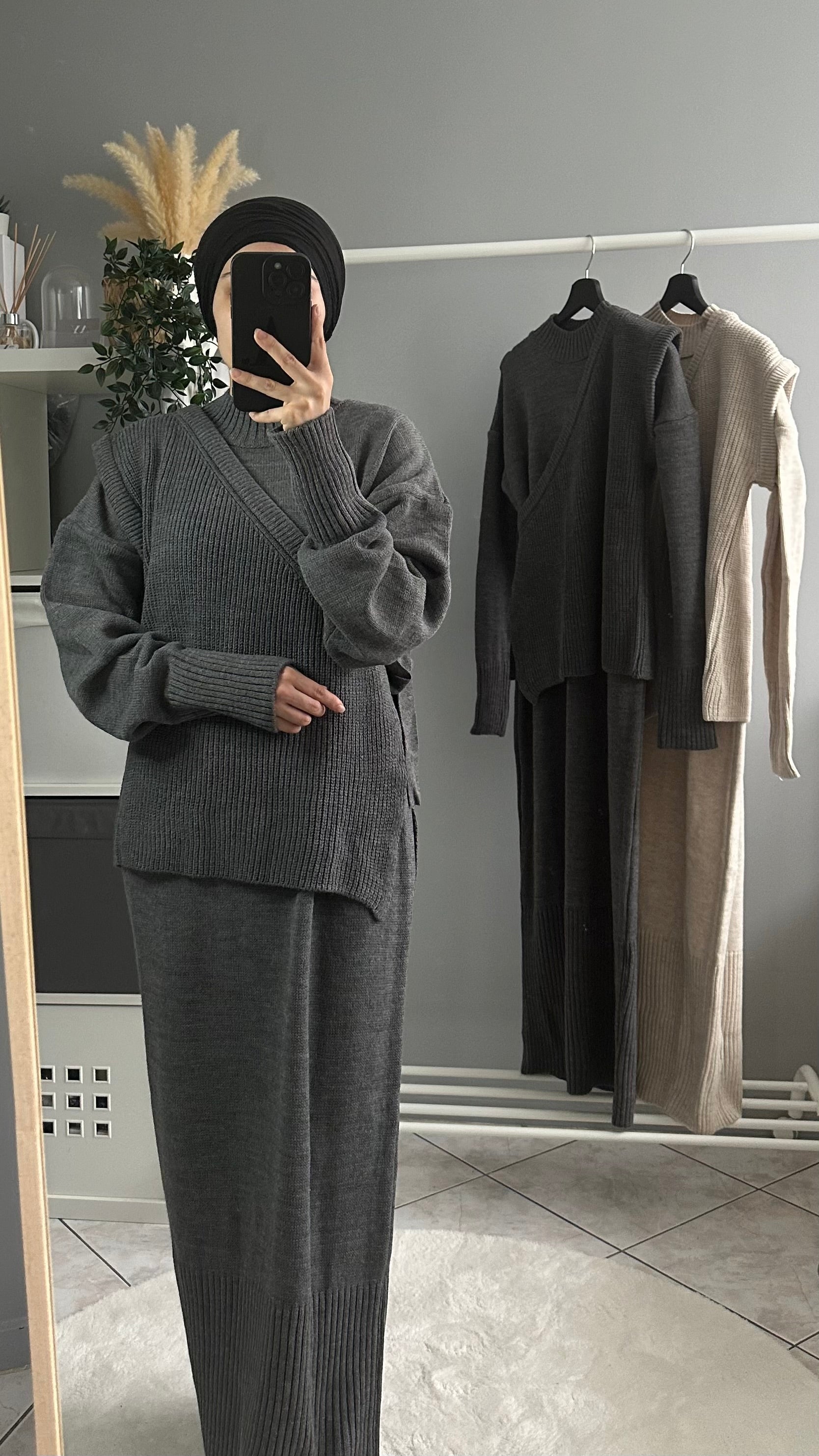 robe pull femme grise